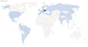kraje, z których oglądano blog w lipcu 2015